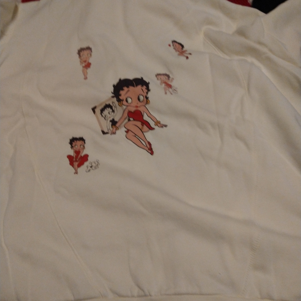 The Bradford Exchange  new Betty Bo hoodie, black XL,white XXLarge.